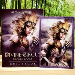 Divine Circus Oracle Cards by Alana Fairchild - Guidebook and back of cards