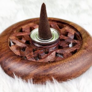 Cone on a wooden burner