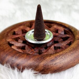 Cone on wooden burner