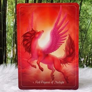 Pegasus Oracle Affirmation Cards by Alana Fairchild Red Pegasus of Firelight