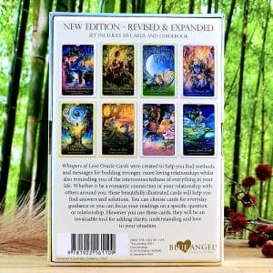 Whispers of Love Oracle Cards by Angela Hartfield - Back Cover