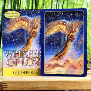 Whispers of Love Oracle Cards by Angela Hartfield - Guidebook and back of cards