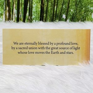 We are eternally blessed by a profound love