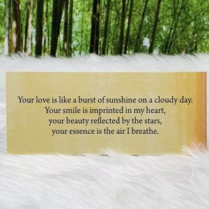 Soul Mate Reading Cards by Toni Carmine Salerno - Your love is like a burst of sunshine on a cloudy day