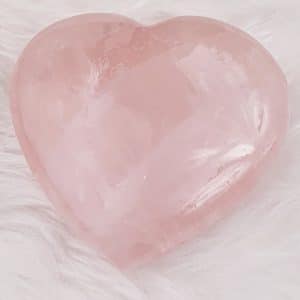 Lovely Rose Quartz Heart and Stand