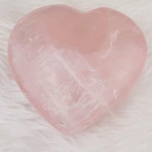 Lovely Rose Quartz Heart and Stand