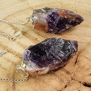 Raw Amethyst Pendulum