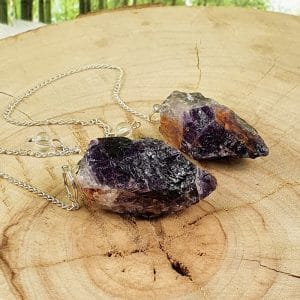 Raw Amethyst Pendulum