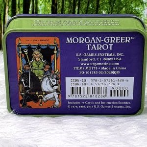 Morgan-Greer Tarot tin By Bill Greer Back