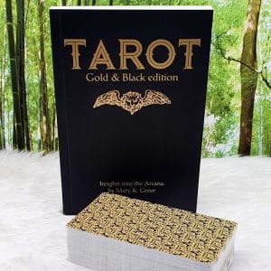 Tarot Gold and Black by Arthur Edward Waite & Pamela Colman Smith Deck and Guidebook