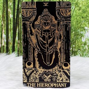 Tarot Gold and Black by Arthur Edward Waite & Pamela Colman Smith The Hierophant