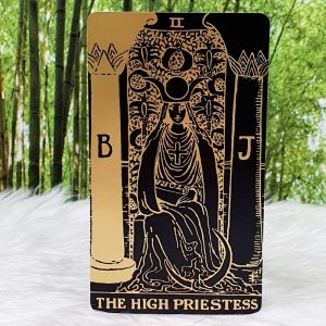 Tarot Gold and Black by Arthur Edward Waite & Pamela Colman Smith The High Priestess