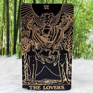 Tarot Gold and Black by Arthur Edward Waite & Pamela Colman Smith The Lovers