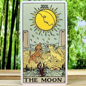 Tarot Original 1909 Tarot Cards by Pamela Colman-Smith - The moon