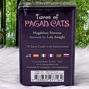 Tarot of Pagan Cats Mini Deck by Magdelina Messina Back Cover