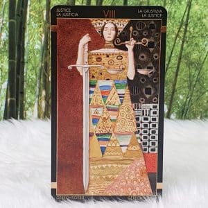 Golden Tarot of Klimt Cards by Gustav Klimt - Justice