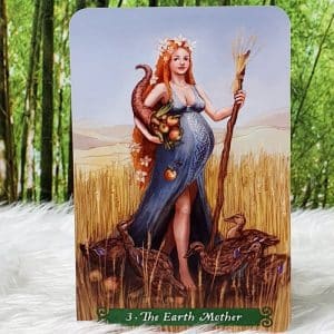 The Green Witch Tarot Cards by Ann Moura The Earth Mother