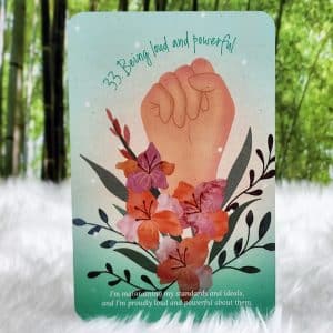 Finding Inner Peace Inspiration Cards by Olivia Burki - Being loud and powerful