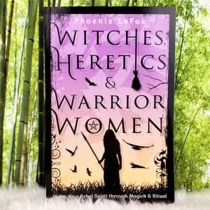 Witchcraft Book | Witches heretics & Warrior Women by Phoenix Le Fae - Front Cover