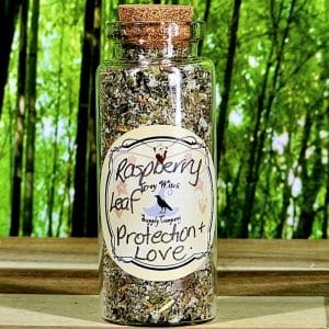 Botanical Apothecary Glass Bottle - Raspberry Leaf