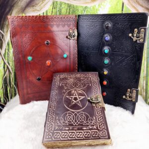 leather bound journals-book of shadows - grimoires