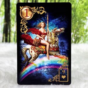 Gilded Reverie Lenormand Oracle Cards by Ciro Marchetti - The Rider