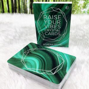 Raise Your Vibes Crystal Cards by Athena Bahri - Deck and Guidebook