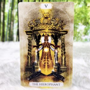 Spiritual Tarot Cards and Guidebook by Tarika Di Maggio - The Hierophant