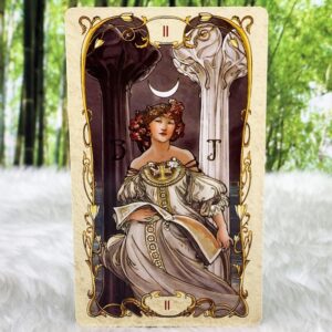 Tarot Mucha Tarot Cards by Lunaea Weatherstone - The High Priestess