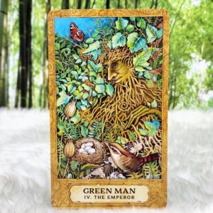 The Chrysalis Tarot Cards and Guidebook by Toney Brooks - Green Man - The Emperor