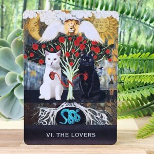 Grimalkin's Curious Cats Tarot Cards by MJ Cullinane - The Lovers