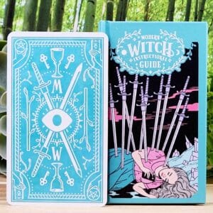 Modern Witch Tarot Deck by Lisa Sterle - Instruction Book and back of cards