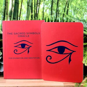 Sacred Symbols for Divination and Meditation Oracle by Marcella Kroll - Guidebook and back of cards