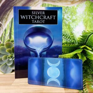 Silver Witchcraft Tarot Cards by Barbara Moore - Guidebook and back of cards