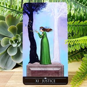 Silver Witchcraft Tarot Cards by Barbara Moore - Justice