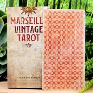 Marseille Vintage Tarot Cards by Anna Maria Morsucci and Mattia Ottolini - Guidebook and back of cards