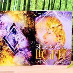 Shadow and Light Oracle Cards by Selena Moon - Guidebook and back of cards