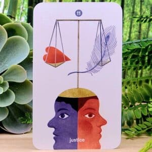 Tarot for all Ages Tarot Cards by Elizabeth Haidle - Justice Card