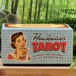 The Housewives Tarot Cards and Guidebook by Paul Kepple and Jude Buffum - Side of Box