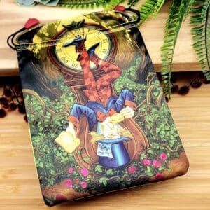 Wonderland Tarot Satin Tarot Bag - Front of Bag