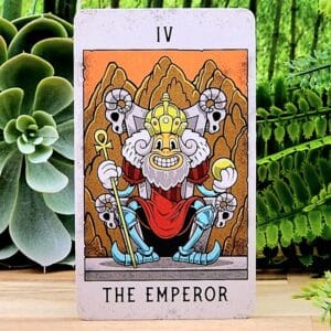 Mystical Medleys Vintage Cartoon Tarot Cards by Gary Hall - The Emperor