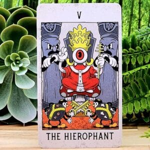 Mystical Medleys Vintage Cartoon Tarot Cards by Gary Hall - The Hierophant