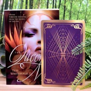 The Queen Mab Oracle Cards by Tess Whitehurst - Guidebook and back of cards