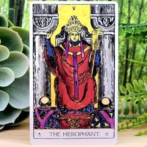 The Weiser Tarot Cards by Arthur Edward Waite and Pamela Colman Smith - The Hierophant