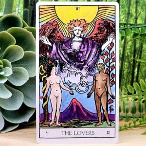 The Weiser Tarot Cards by Arthur Edward Waite and Pamela Colman Smith - The Lovers