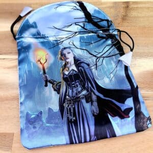 Witches Moon Satin Tarot Bag - Front Cover