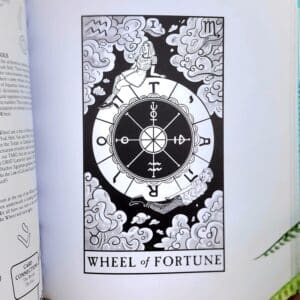 The Wheel of Fortune Tarot Card Colouring Page