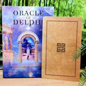 Oracle of Delphi Deluxe Oracle Cards by Suzy Cherub - Guidebook and back of cards