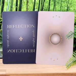 Reflection Mindful Ritual Cards by Prism and Fleur - Instruction book and back of cards