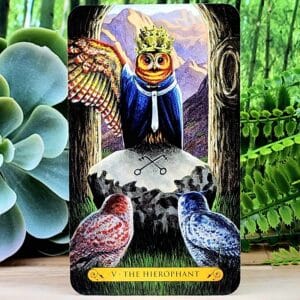 Tarot of the Owls by Pamela Chen - The Hierophant